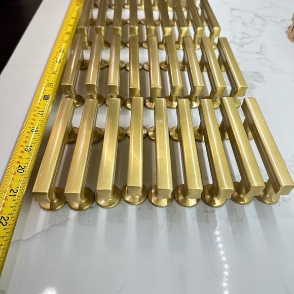 6 - Pack Solid Brass Cabinet Pulls 3” Hole Center (in Brush Gold Finish) - Picture 8 of 12